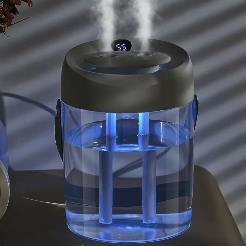 2000ML Portable Double Spray Air Humidifier Diffuser Big Large Capacity Cool Mist Smart Ultrasonic Air Humidifier Diffuser