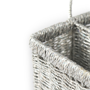 Panier de rangement en bambou en plastique tissé décoratif Portable avec poignée pour les pique-niques activités de plein air conception en osier de corde de <span class=keywords><strong>papier</strong></span> - Product Image 6