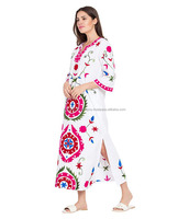 Robe Maxi brodée Hippie faite pour filles, tenue de fête à la plage, élégante, de haute qualité, en coton, vente en gros, nouvelle collection, 100%