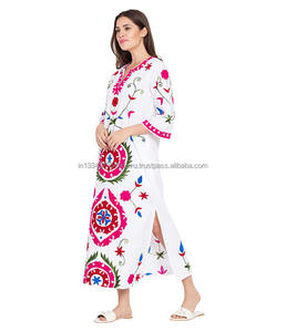 Robe Maxi brodée Hippie faite pour filles, tenue de fête à la plage, élégante, de haute qualité, en coton, vente en gros, nouvelle collection, 100% - Product Image 3