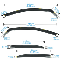 Déflecteurs de vent, de pluie et de soleil teintés pour pare-brise avant et arrière gauche et droit, ensemble de 4 pièces pour VW Jetta MK6 berline 4 portes 2011-2017