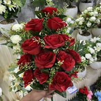 Künstliche Blumen Großhandel Maßgefertigte Hochwertige Seidenblumen-Bouquets Künstliche Rosen Tischdekoration für Hochzeiten