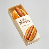 Boîte à tiroir en papier kraft de qualité alimentaire imprimée sur mesure pour hamburgers, frites, sandwichs, emballage alimentaire à emporter