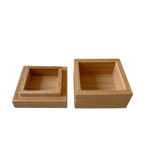 Boîtes à bijoux en bois <span class=keywords><strong>de</strong></span> <span class=keywords><strong>chêne</strong></span> non finies boîte à bibelots en bois avec couvercle amovible petite boîte à <span class=keywords><strong>cube</strong></span> en bois souvenir pour emballage cadeau - Product Image 1