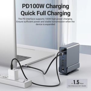 OEM nhà máy của dọc Máy tính để bàn kép HD 4K ba màn hình Docking Station 15 trong 1 USB C Cổng xoay đứng với tình trạng Chứng Khoán - Product Image 5