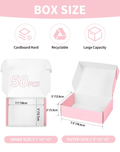 Cajas de Cartón Corrugado Ecológicas al por Mayor, Caja de Envío Personalizada con Estampado en Relieve, Caja de Envío Biodegradable - Product Image 3