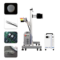 Machines de marquage laser UV volantes à grande vitesse ABS PC verre PET PE PVC code à barres QR Code 5W 10W gravure de marquage laser en ligne