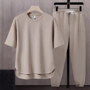 Conjunto de Dos Piezas de Verano para Hombre, Camiseta de Manga Corta y Pantalones Largos, Moda de Verano, Envío Directo - Product Image 3