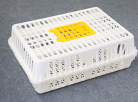 Cage à animaux portable en PP/PVC pour le transport d'œufs, pour l'élevage de poulets, cailles et dindes, état neuf, ferme, capacité 90-200 poulets