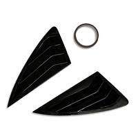 Tiypeor noir ABS fenêtre latérale arrière quart persienne couverture garniture pour Hyundai Kona 2018 - 2023
