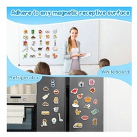 Jeux de Mots CVC, Jeux de Phonétique, 50 Aimants de Réfrigérateur en Mousse pour Enfants, Jouets de Thérapie Pédagogique pour Tout-petits, Apprentissage de la Lecture et de l'Orthographe