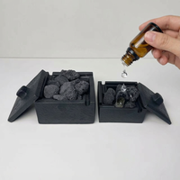 Diffuseurs d'huiles essentielles en pierre volcanique naturelle personnalisables, diffuseurs d'aromathérapie sans feu pour la maison et les bureaux