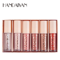Gloss à lèvres liquide HANDAIYAN, densité imperméable, longue durée, ensemble de gloss à lèvres 6 couleurs, coffret cadeau K1