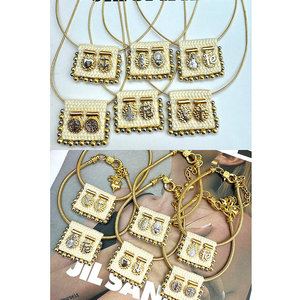 CH-LHN1609 joli plaqué or jésus charme tissu tissage collier couleur jésus pendentif collier mode femmes chaîne collier - Product Image 4