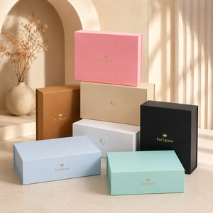 Custom One Piece Foldable Magnetic Gift Box 1400gCardboard with Magnetic Closure Packaging Box for shipping gift store packaging - Product Image 1
