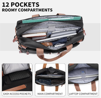 Sac à dos noir pour ordinateur portable de style business pour hommes, porte-documents de travail en feutre avec pochette pour ordinateur tablette, sac et étui