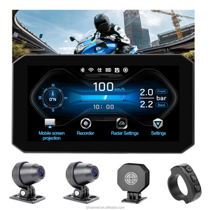 Pantalla de visualización de 5,5 pulgadas WiF Apple Carplay navegador GPS inalámbrico a prueba de agua Carplay Compatible con 2 cámaras HD 1080p y DVR - Product Image 1