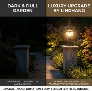 Lampe de jardin en aluminium moulé sous pression de luxe, style victorien rétro, lampe sur pied, résistante aux intempéries, éclairage extérieur paysager - Product Image 4