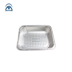 Barquettes alimentaires rectangulaires jetables en aluminium pour cuisine, petits plateaux de <span class=keywords><strong>barbecue</strong></span> en aluminium pour emballage de restauration rapide - Product Image 1