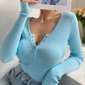 High Quality Slim Fit Long Sleeve Knitted <b>Women's</b> <b>Bodysuit</b> Jumpsuit Slimming Solid Color Bottoming Shirt - Product Image 3