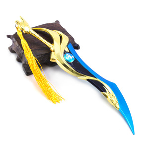 سلسلة مفاتيح يدوية للهدايا من Kai Zure Dragon Blade من سبائك الزنك الإلهية غير المزينة بسلسلة الوحش المدلى بها للدروع المصبوبة للاعبين - Product Image 5