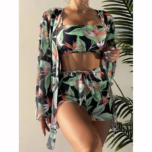 2023 <span class=keywords><strong>maillot</strong></span> <span class=keywords><strong>de</strong></span> <span class=keywords><strong>bain</strong></span> femmes trois pièces <span class=keywords><strong>taille</strong></span> <span class=keywords><strong>haute</strong></span> à manches longues <span class=keywords><strong>Boxer</strong></span> Shorts Bikini - Product Image 3