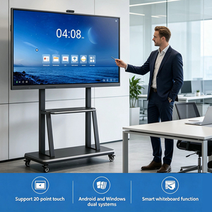 Tableau blanc interactif intelligent 4K avec fonction de vote, écran tactile de 55 à 100 pouces, support pour l'enseignement en classe, l'éducation, tableau numérique 4 - Product Image 3