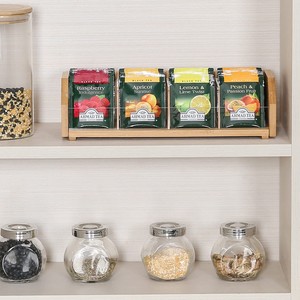 Caja de almacenamiento de cinturones de bambú, organizador rectangular con múltiples compartimentos para guardar corbatas y correas de cuero en el armario, soporte de exhibición. - Product Image 2