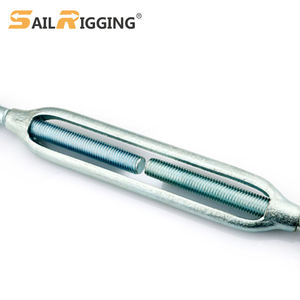 Gancio e occhio tipo JIS telaio tenditore a vite tipo CO zinco placcato in acciaio corda tensione tenditore M12 M16 M20 corpo aperto tenditore a vite - Product Image 3