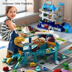 2025 Venta caliente multicapa DIY ensamblado sinuoso camino dinosaurio coche estacionamiento tráfico juguete juego rompecabezas juguete - Product Image 2