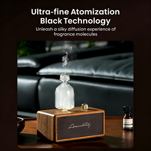 Retro Wood Waterless Aromatherapy Essential <b>Oil</b> <b>Diffuser</b> Room <b>Electric</b> Scent Aroma Nebulizer <b>Diffuser</b> Machine for Home Fragrance - Product Image 3