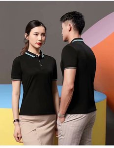 T-shirt a basso costo senza Logo Slim Fit nero rosso Polo Design per uomo donna Golf Polo - Product Image 4