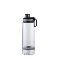 Bouteille d'eau de 700 ml sans BPA, à large ouverture, lavable au lave-vaisselle, anti-fuite, pour la rentrée scolaire