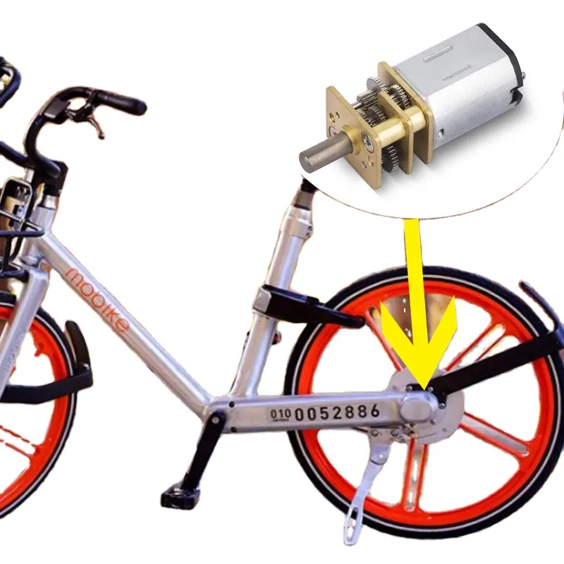 popular smart hub lock mini gear motor for bicycle