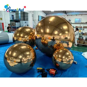 Customized giant PVC party wedding ceiling decorations mirror balloon inflatable PVC inflate disco mirror balls