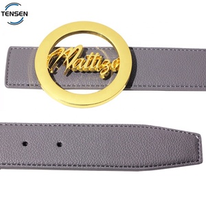 หัวเข็มขัดสีทองสลักลายนูนทรงแผ่นหนังสำหรับผู้หญิงเอว - Product Image 4
