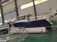 Bateau de pêche moderne professionnel en aluminium à propulsion par jets d'eau avec cabine à vendre