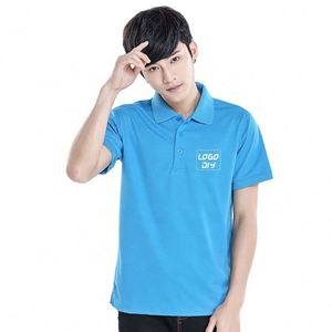 Casual Solid Color <b>Polo</b> T-shirt Work Golf Men's <b>Polo</b> Shirt Polyester Cotton Embroidered <b>Polo</b> Shirt Custom Logo - Product Image 2