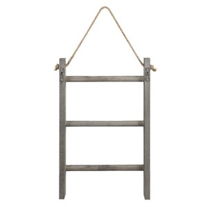 Solid Wood Wall Mounted Towel Rack 3 <b>Bars</b> 26cm Width Organizer <b>Shelf</b> Bathroom Vanity Storage Rack Entryway Decor - Product Image 4