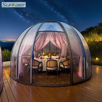 La Chine conçoit une maison dôme igloo détachable avec salle de bain 360 degrés pleine transparence maison d'hôtel préfabriquée extérieure
