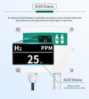 Capteur d'hydrogène haute précision LINO, détecteur de concentration H2 avec écran OLED, résolution 1ppm, transmetteur d'hydrogène IP66