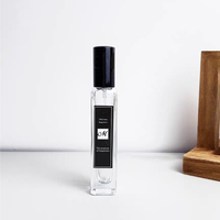 Vente en gros Premium 15ml Bouteilles de pulvérisation de parfum en verre personnalisées carrées avec dessus en bois