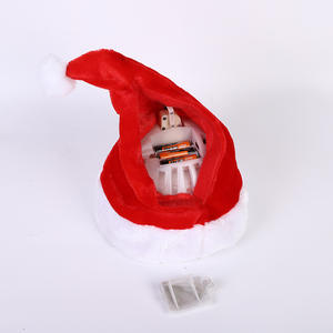 Chapeaux <span class=keywords><strong>de</strong></span> Noël électriques Nouveau chapeau <span class=keywords><strong>de</strong></span> Père Noël électrique chantant et dansant en peluche Chapeau <span class=keywords><strong>de</strong></span> Père Noël en mouvement - Product Image 2