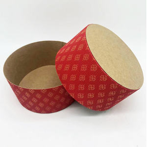 Moules en papier robustes pour Panettone, design vintage marron-rouge, outils de cuisson solides pour gâteaux au levain, brioches, Noël, Pâques, et coupelles à Mochi - Product Image 3