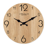 Indicateur d'avion créatif de 14 pouces Horloge murale en bois MDF Horloge à quartz silencieuse moderne à face unique pour la décoration du salon