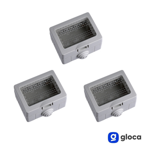 Set di 3 scatole di giunzione Gloca, contenitore in plastica IP55 per la serie Matix - Product Image 3
