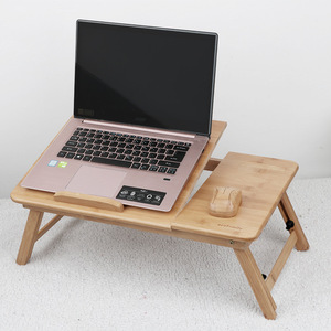 Mesa Plegable de Bambú para Portátil, Tamaños Pequeño, Mediano y Grande, con Disipador de Calor y Refrigeración por Aire, Escritorio para Cama o Estudio con Asa - Product Image 3