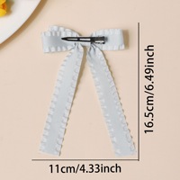Barrettes à nœud en ruban pour bébé fille, barrettes à cheveux longues pour enfants, barrettes à nœud solides