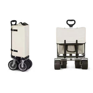Outdoor pieghevole Oxford 4 ruote da campeggio pieghevole da spiaggia con carrello da pesca pieghevole a mano portatile - Product Image 2