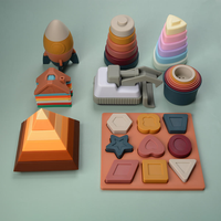 Fubon Puzzles géométriques créatifs en silicone pour enfants, jeu de société éducatif interactif, puzzle de dentition pour bébé, cadeaux d'anniversaire